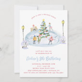 クリスマスアイススケートで滑るパーティの招待状 招待状 (正面)