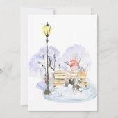 クリスマスアイススケートで滑るパーティの招待状 招待状 (裏面)