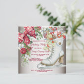 クリスマスアイススケートで滑るホリデーズパーティー 招待状 (スタンド正面)