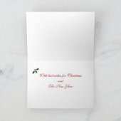 クリスマスアイススケートで滑るラブラドール シーズンカード (内部)