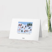 クリスマスアイススケートで滑るラブラドール シーズンカード (裏面)