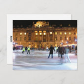 クリスマスアイススケートで滑る シーズンカード (正面/裏面)