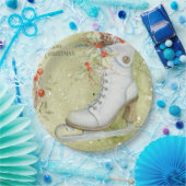 クリスマスアイススケートで滑る ペーパープレート (パーティー)