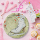 クリスマスアイススケートで滑る ペーパープレート (パーティー)