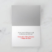 クリスマスアイススケートのシーズンのグリーティングカード シーズンカード (内部)