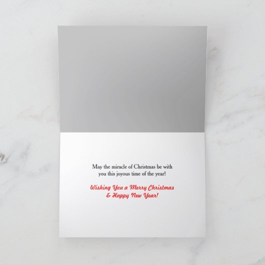 クリスマスアイススケートのシーズンのグリーティングカード シーズンカード (内部)