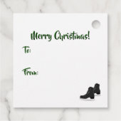 クリスマスアイススケートパッケージギフトプレゼントラベル フェイバータグ (裏面)