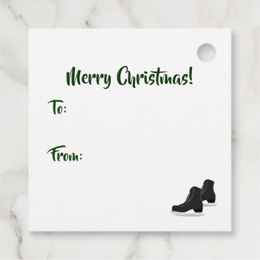 クリスマスアイススケートパッケージギフトプレゼントラベル フェイバータグ (裏面)