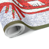 クリスマスアイススケート –  ラッピングペーパー (ロールコーナー)