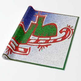 クリスマスアイススケート –  ラッピングペーパー