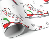 クリスマスアイススケート ラッピングペーパー (ロールコーナー)