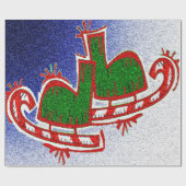 クリスマスアイススケート –  ラッピングペーパー (フラット)
