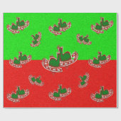 クリスマスアイススケート –  ラッピングペーパー (フラット)