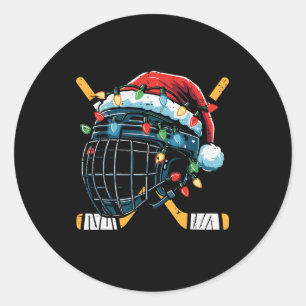 クリスマスアイスホッケーヘルメットサンタクリスマスメンボーイズKi ラウンドシール