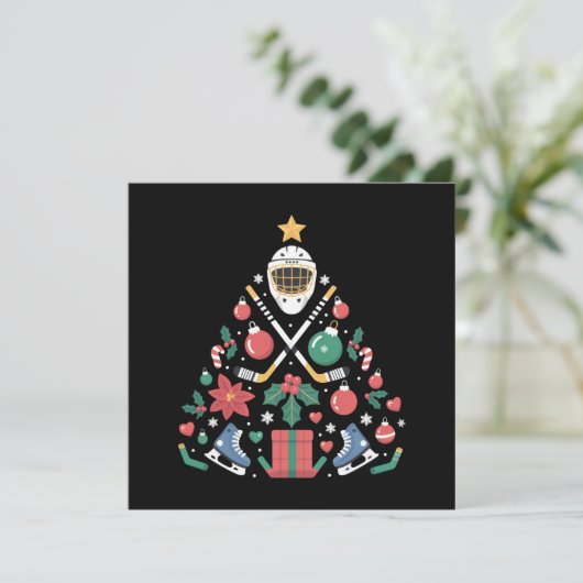 クリスマスアイスホッケー好きツリーチーム シーズンカード (スタンド正面)