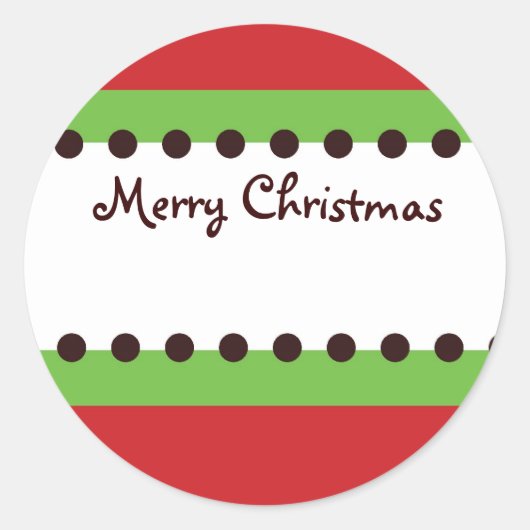 クリスマスアイテムのギフトシール ラウンドシール (正面)
