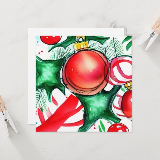 クリスマスアイテム カード (正面/裏面インサイチュ)