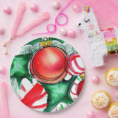 クリスマスアイテム ペーパープレート (パーティー)