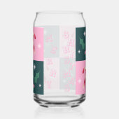 クリスマスアイビー、星付きキャンディーケーン ガラス缶 (右)