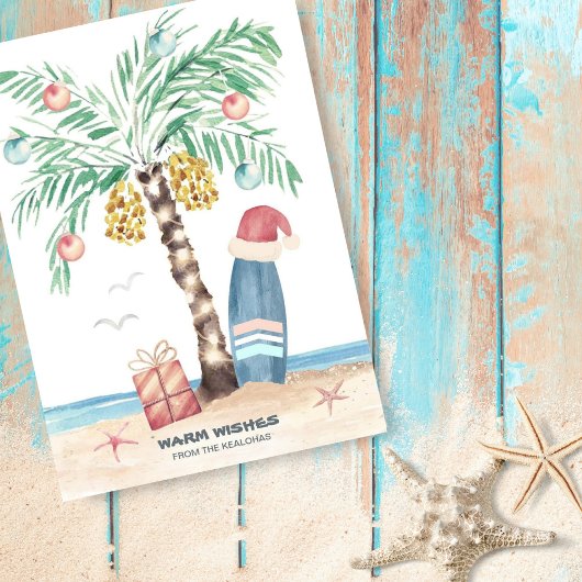 クリスマスアイランドサーフサンタトロピカルビーチ シーズンカード