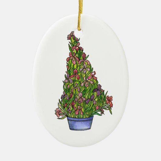 クリスマスアイリスオーナメント セラミックオーナメント (正面)