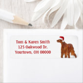 クリスマスアイリッシュセッターラベル ラベル (インサイチュ)