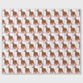 クリスマスアイリッシュセッター ラッピングペーパー (フラット)