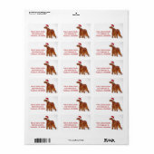 クリスマスアイリッシュセッター ラベル (フルシート)