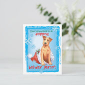 クリスマスアイリッシュテリア招待状 シーズンカード (スタンド正面)