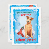 クリスマスアイリッシュテリア招待状 シーズンカード (正面/裏面)