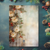 クリスマスアイリッシュ賛美の3つフォトウィンターの花 シーズンカード