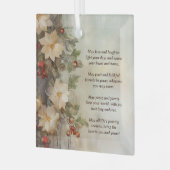 クリスマスアイリッシュ賛美ズ |冬かわいらしの花 ガラスオーナメント (正面左)