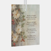 クリスマスアイリッシュ賛美ズ |冬かわいらしの花 ガラスオーナメント (正面右)