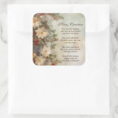 クリスマスアイリッシュ賛美ズ |冬かわいらしの花 スクエアシール (バッグ)