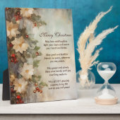 クリスマスアイリッシュ賛美ズ |冬かわいらしの花 フォトプラーク (側面)