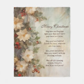 クリスマスアイリッシュ賛美ズ |冬かわいらしの花 フリースブランケット (正面)