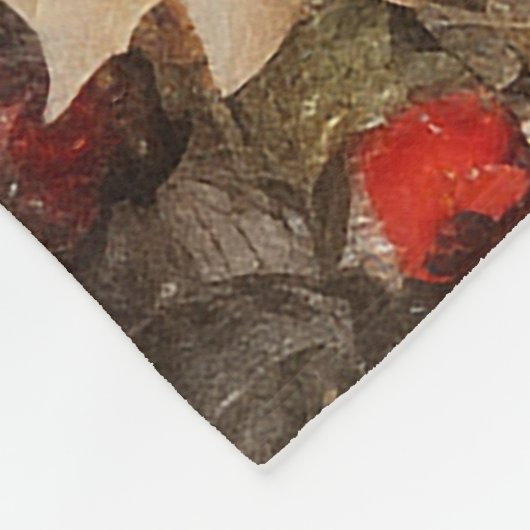 クリスマスアイリッシュ賛美ズ |冬かわいらしの花 フリースブランケット (角)