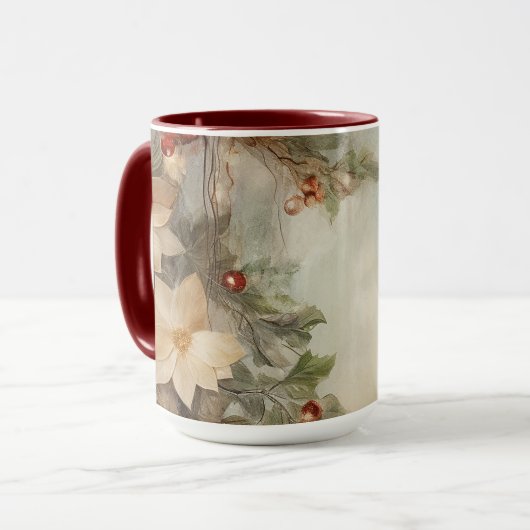 クリスマスアイリッシュ賛美ズ |冬かわいらしの花 マグカップ (正面左)