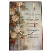 クリスマスアイリッシュ賛美ズ |冬かわいらしの花 ミディアムペーパーバッグ (裏面)