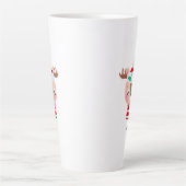 クリスマスアイリングトナカイ顔 カフェラテマグ (正面)