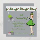 クリスマスアイルランドパーティー 招待状 (正面/裏面)