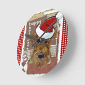 クリスマスアイレデール ラウンド壁時計 (傾斜)