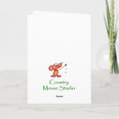 クリスマスアオカケスの水彩画の鳥をカスタマイズ シーズンカード (裏面)