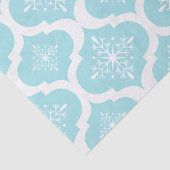 クリスマスアクアブルー雪片ラティスパターン 薄葉紙 (詳細)