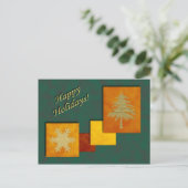 クリスマスアクセントのカスタマイズ可能はがき シーズンポストカード (スタンド正面)