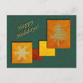 クリスマスアクセントのカスタマイズ可能はがき シーズンポストカード