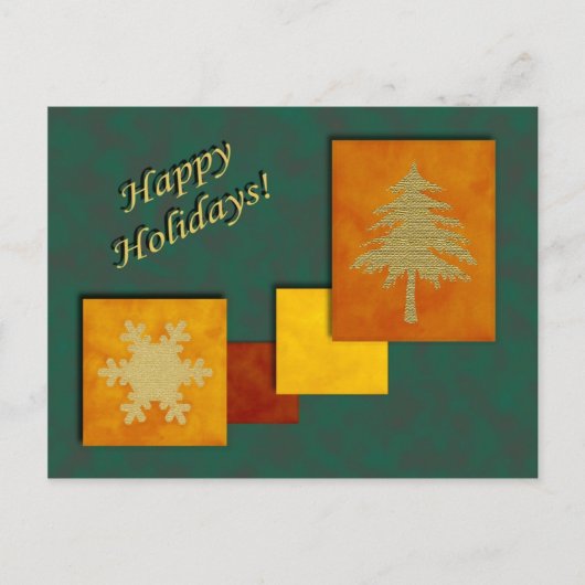 クリスマスアクセントのカスタマイズ可能はがき シーズンポストカード (正面)