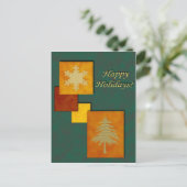 クリスマスアクセントのカスタマイズ可能はがき シーズンポストカード (スタンド正面)