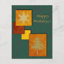 クリスマスアクセントのカスタマイズ可能はがき シーズンポストカード