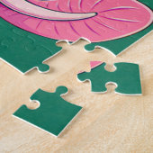 クリスマスアクソロトルサンタハットライト日本のかわいい ジグソーパズル (側面)